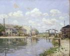 The Canal Saint-Martin, Paris, 1872 (oil on canvas)