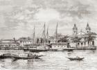 The port of Manaus, Amazonas State, Northern Brazil (engraving)