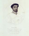 Portrait of David Rizio, from an original painted in 1564, engraved by C. Wilkin, pub. London, 1814 (engraving)