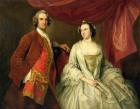 A Man and a Woman, possibly of the Missing Family, of Little Park House, Wickham, Hampshire, 1747 (oil on canvas)