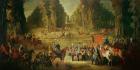 Meeting for the Puits-du-Roi Hunt at Compiegne (oil on canvas) (see 202272 for detail)