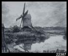 A mill on the banks of the River Stour (charcoal on paper)