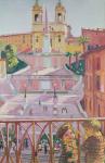 Spanish Steps and the Trinità dei Monti church, Rome, 1928 (oil on canvas)