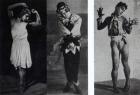 Vaslav Nijinsky in the role of Narcisse, Petrouchka and Till Eulenspiegl, c.1911-16 (b/w photo)