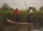 Rail Shooting on the Delaware, 1876 (oil on canvas)