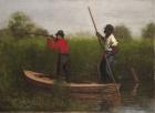 Rail Shooting on the Delaware, 1876 (oil on canvas)