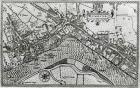 Map of Westminster from 'Speculum Britannia', 1593 (engraving) (b/w photo)