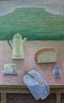 Still Life with Wensleydale Cheese, 2013, (oil on panel)