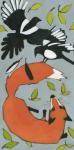 Magpies & Fox, 2013 (oil on canvas)