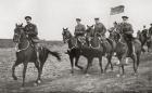 King George V and Lord Kitchener arriving at the parade ground near Aldershot for an inspection of Irish Soldiers. Field Marshal Horatio Herbert Kitchener, 1st Earl Kitchener, 1850  1916. British Field Marshal. From Field Marshal Lord Kitchener, His Life