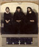 Three Women Grieving for a Lost One, central panel of the triptych 'Remembering the Dead', c.1918 (oil)