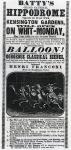 Poster advertising 'Batty's Grand National Hippodrome', 1852 (printed paper)