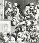 The Laughing Audience, 1733 (engraving) (b/w photo)