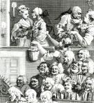 The Laughing Audience, 1733 (engraving) (b/w photo)