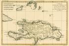 The French and Spanish Colony of the Island of St Dominic of the Greater Antilles, from 'Atlas de Toutes les Parties Connues du Globe Terrestre' by Guillaume Raynal (1713-96), published J L Pellet, Geneva, 1780 (coloured engraving)