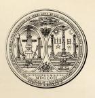 Masonic seal, 1802, from 'The History of Freemasonry, volume III', published by Thomas C. Jack, London, 1883 (litho)