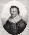 George Calvert, engraved by Bocquet, illustration from 'A catalogue of Royal and Noble Authors, Volume V', published in 1806 (litho)
