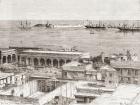 View of Veracruz and the San Juan de Ul̼a fort, Mexico (engraving)