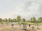 A View in St. James's Park of Buckingham House, engraved by H.Schutz (1760-1822) 1813 (coloured engraving)