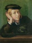 Portrait of a Young Man (formerly thought to be a self-portrait of Raphael), c.1528-30 (oil on panel)