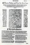 The Story of Adam and Eve from Boccaccio's 'De Casibus Virorum Illustrium', English edition published in 1527 (woodcut)