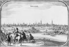 View of Bruges (engraving) (b/w photo)