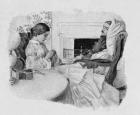 A Soldier Convalescing at Home, from Harper's Magazine, pub. 1896 (litho)