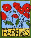 Poppies, 2004 (oil on illustration board)