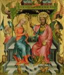 The Crowning of the Virgin, from the right wing of the Buxtehude Altar, 1400-10 (tempera on panel)