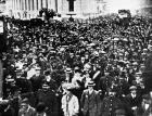 Mrs. Pankhurst Leading the Deputation, c.1908 (b/w photo)