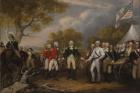 Battle of Saratoga, the British General John Burgoyne surrendering to the American General, Horatio Gates, October 17, 1777, c.1822-32 (oil on canvas)