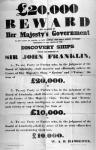 Poster offering a reward for the discovery of the lost Franklin Artic Expedition, 1850 (printed paper)