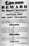 Poster offering a reward for the discovery of the lost Franklin Artic Expedition, 1850 (printed paper)