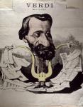 Giuseppe Verdi (1813-1901), caricature, 1860's (engraving)