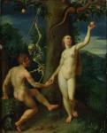 Adam and Eve (oil on panel)