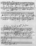 Handwritten musical score (ink on paper)