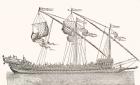 A 16th century galley ship. From El Museo Popular published Madrid, 1889