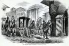 Lady Redcliffe visiting the Hospital at Scutari, 19th Century (engraving)