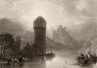 Tower of Niederlahnstein, engraved by E. Goodall, illustration from 'The Pilgrims of the Rhine' published 1840 (engraving)