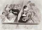 Ladies at the theatre, after a 19th century work by Gustav Doré. From Illustrierte Sittengeschichte vom Mittelalter bis zur Gegenwart by Eduard Fuchs, published 1909.
