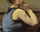 The Woman in Blue, 1874 (oil on canvas) (detail of 82880)