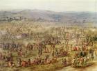 Military Encampment (oil on copper) (detail of 341904)