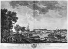 View of the Town and Port of Bayonne seen from the avenue of Bouflers near the gate of Mousserole, series of 'Les Ports de France', engraved by Charles Nicolas Cochin the Younger (1715-90) and Jacques Philippe Le Bas (1707-83) 1764 (etching & burin)
