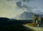 Landscape with Mount Stromboli (oil on canvas)