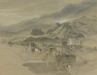 d View of Sion, Valais, from the Chateau de Valere, c.1863 (w/c & bodycolour over graphite on paper)