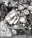 Frontispece to 'Goblin Market and other poems' by Christina Rossetti, engraved by William Morris, c.1865 (engraving)
