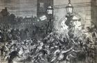 Bread Riot at the entrance to the House of Commons in 1815 (engraving)