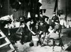 Preparing Meals, Agricultural hall (b/w photo)
