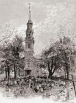 St. Paul's Church, New York, in the 19th century, from 'The Century Illustrated Monthly Magazine', published 1884 (engraving)