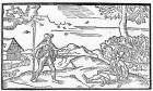 Month of September, from 'The Shepheardes Calender' by Esmond Spenser (1552-99), facsimile of original published in 1579 (woodcut) (b/w photo)